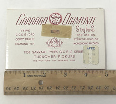 Vintage Garrard Diamond Stylus For Garrard Types G C E 12 Series Sealed