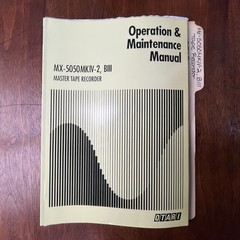 VINTAGE OTARI MX-5050MKIV-2, BIII OPERATION & MAINTENANCE MANUAL