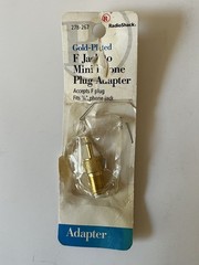 Radio Shack Gold Plated F Jack to Mini Phone Plug Adapter 278-267 🔥NEW NOS💥