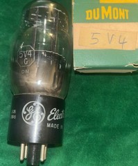 5V4 General Electric Rectifier Radio Vacuum Guitar Tube 115% NOS Balanced Strong