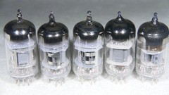 Five (5) 12AX7/ECC83 Made in China and Russia