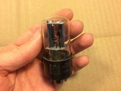 Vintage 1943 RCA 12SN7GT Black Plate Clear Glass Tube USA Tested Good Balanced