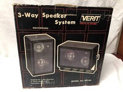 Pair (2) of VERIT MS-60 Speaker – Preowned With Bracket & Box TESTED WORKS