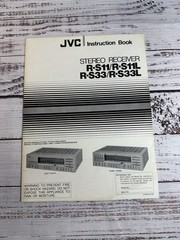 Vintage Genuine JVC Stereo Receiver R-S11 / R-S33 Instruction Book – Japan