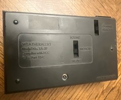 Vintage Weatheralert Weather Radio – Long Antenna – New 9V Batt – NO CORD -Works