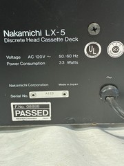 Nakamichi LX-5 Dolby-C Noise Reduction Discrete Head Cassette Deck