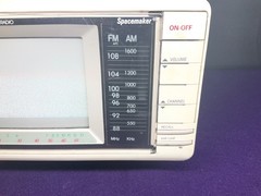 GE Spacemaker Color TV AM/FM Radio 7-7660A Portable 12”x9”x6”Vintage