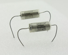 NOS Qty 2 Matched Pair 1960’s West-Cap .047uF 400V Paper In Oil Capacitors USA