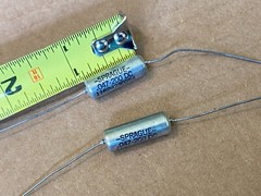 2 NOS Vintage .047 uf 200v Sprague 118P Vitamin Q Capacitors (Qty)