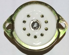 9 pin tube socket Chassis mount ceramic 10 pcs. 12AU7 6922 6DJ8 12AX7 USA stock