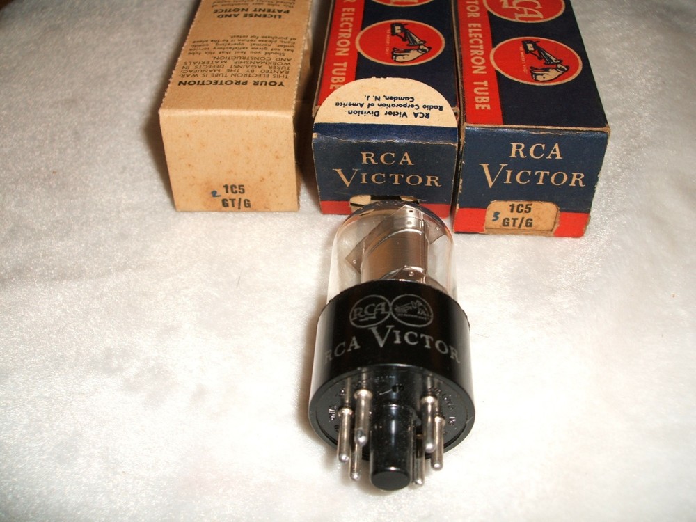 (2) NOS RCA Victor 1C5GT Vintage Radio VACUUM TUBES Hickok 539C tested