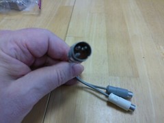 VTG SWITCHCRAFT 3 PIN DIN MALE TO 2 RCA FEMALE Y ADAPTER,NOS