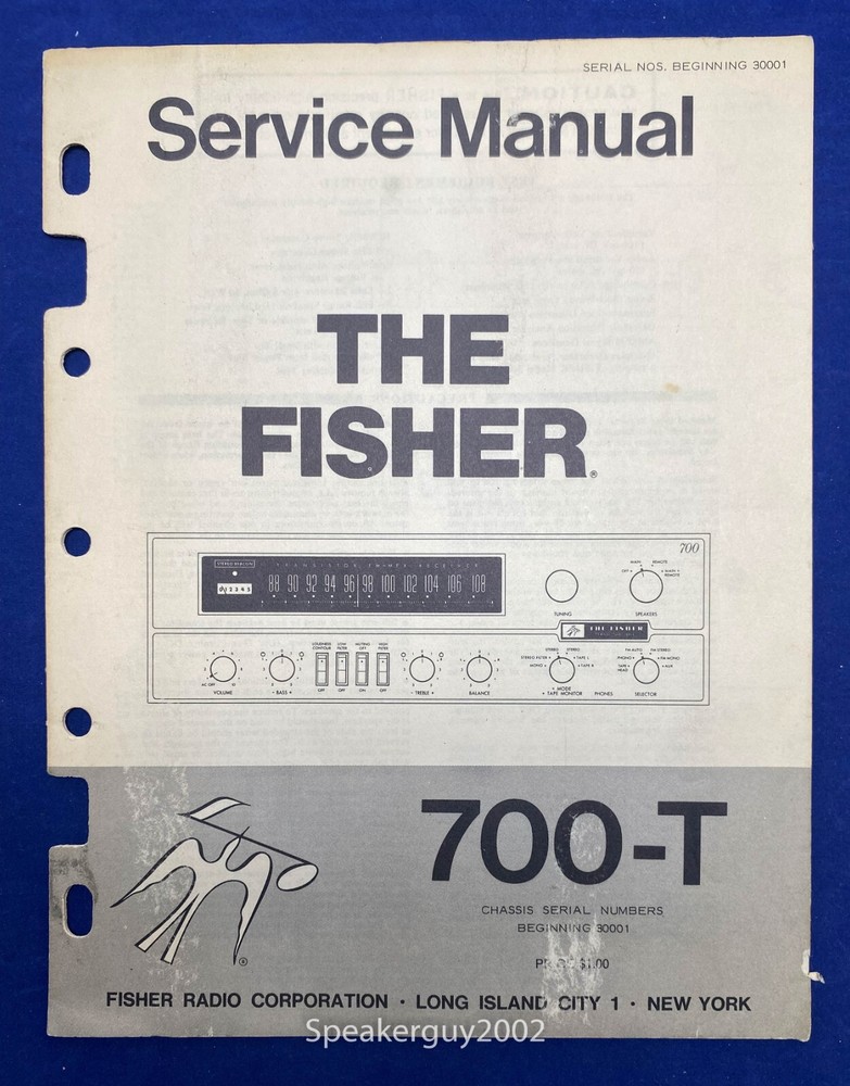 Original The Fisher 700-T Receiver Service Manual — #5