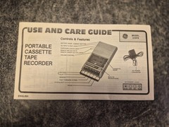 GENERAL ELECTRIC Portable Cassette Tape Recorder/Player Model 3-5016 In Box New?