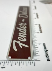 Fender Deluxe Tweed Brown Amplifier Badge Custom Made Aluminum