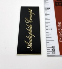 Custom Engraved Solid Brass Audiophile Concept Turntable Badge Dual