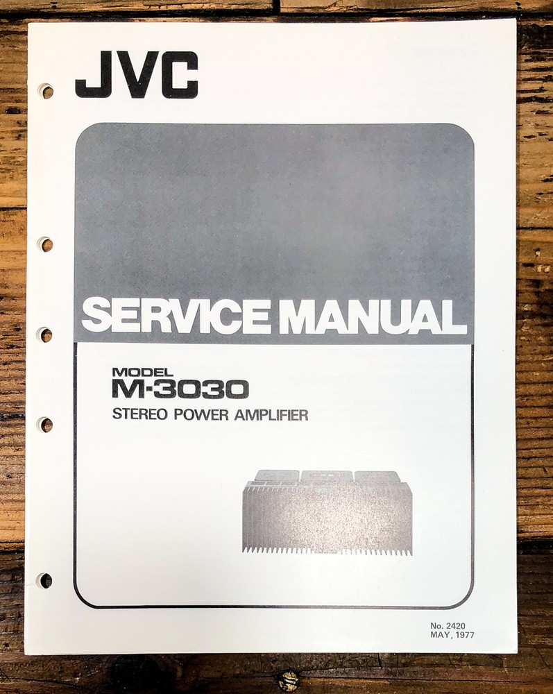 JVC M-3030 Amplifier Service Manual *Original*