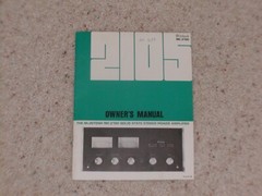 Vintage Original McIntosh MC-2105 Manual. Good Condition.