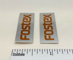 Fostex Speaker Grill Badges Custom Made Silver Aluminum Pair