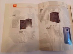 JBL MR Series Loudspeakers Brochure Fold Out Sales Vintage 1993