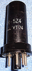 1 NOS Ken-Rad JAN 5Z4 VT-74 Vacuum Tube 1943 Rectifier for Radio Power Supplies