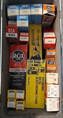 Vintage Pacemaker Jr. Carrying Case w/ Vacuum Tube Caddy Lot of 48 New Old Stock