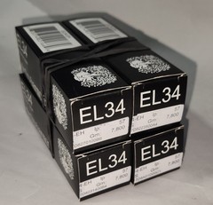 NEW – EL34 / 6CA7 vacuum tubes, Electro Harmonix, MATCHED QUAD (4)