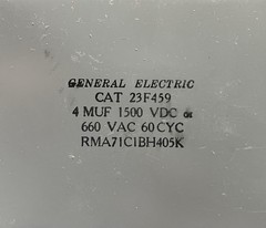 7x GE 23F459 4uf 1500VDC 660VAC Cqpacitors