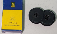 Ames Gold Crest Business Machine Ribbon With Box Vintage