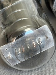 Matched Pair RCA 6V6GT Tubes Clear Top & Glass Black plates, Webcor labeled 1965