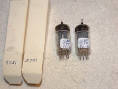2 x JTL-5751 (12ax7) Tung-Sol Tubes*D-getter*Very Strong Matched Pair*#6