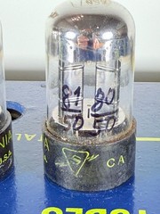 Matched Pair Sylvania 6SN7GTB Black Plate Chrome Dome Tested Like NOS Tube
