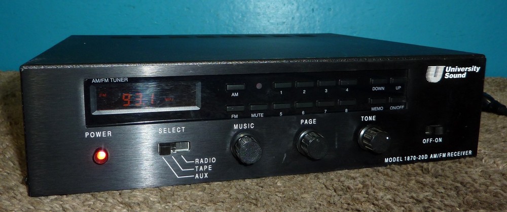 University Sound 1870-200 Mono PA Amplifier w/ Radio