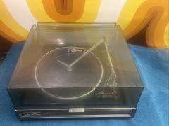 GARRARD 40b 4 Speed Turntable Record Player W Dust Cover WORKS SEE VIDEO England