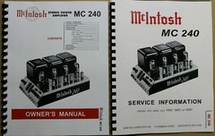 *USA* ULTIMATE MCINTOSH MC240 OWNER’S / SERVICE MANUALS