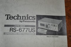Technics RS-677US 4-Track 2 Channel Cassette Deck w/RP-9677 Remote & Manual