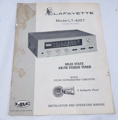 Lafayette LT-425T vintage solid-state AM/FM stereo tuner from late 1960s/1970s