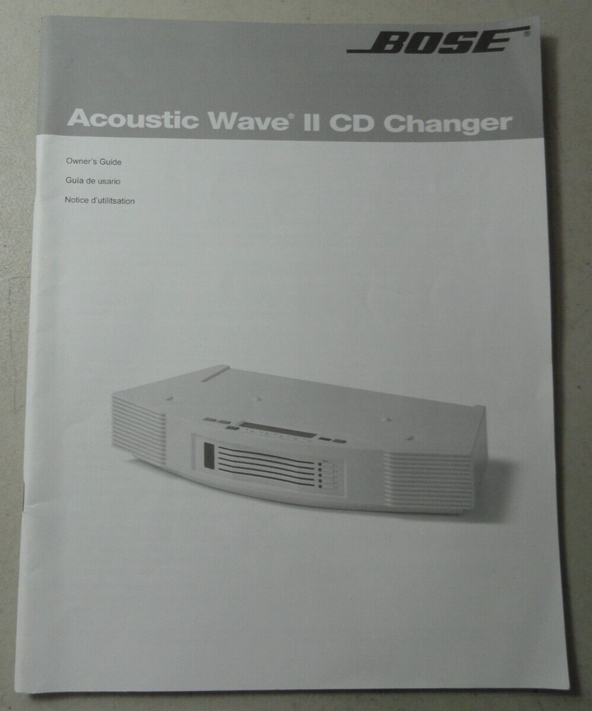 Bose Acoustic Wave II CD Changer – Owners Guide User Manual Original Instruction