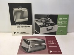 Bell & Howell Tape Recorder How to Use Lot Vtg Stereotone 770 775