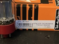 Tube Amp Doctor TAD Premium Selected GZ34 5AR4 RED BASE RECTIFIER- TUBE AMPS