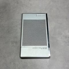 SONY ICR-9 AM Receiver Pocket Size Silver Vintage w/ Button Cell Tested Good!!
