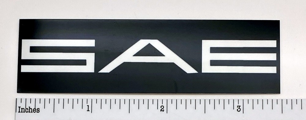 SAE Custom Made Aluminum Amplifier Badge
