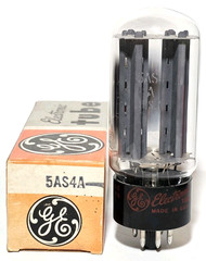 1 1964 GE 5AS4A / 5U4GB D Getter Vacuum Tube Tested NOS On TV 7