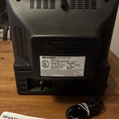 Vintage 2002 Sharp 13N-M100B CRT TV Front Inputs Retro Gaming w Remote & Manual