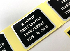 McINTOSH MC240 AMPLIFIER TRANSFORMERS DECAL LABEL STICKER SET – New Repro