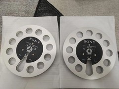 One pair TAPE REEL silvery Sony 7″ inch Light Metal Aluminum Take Up Reel