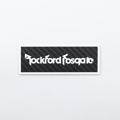 Rockford Fosgate Speaker Custom Made Badge carbon fibre 106mm(4.17″)X39mm(1.54″)