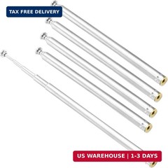 5 Sections Telescopic Antenna, 12 Inches 310mm Long for AM FM Radio TV, 5 Pcs…