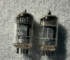 Pair NOS GE 7025/12AX7A Matched Pair