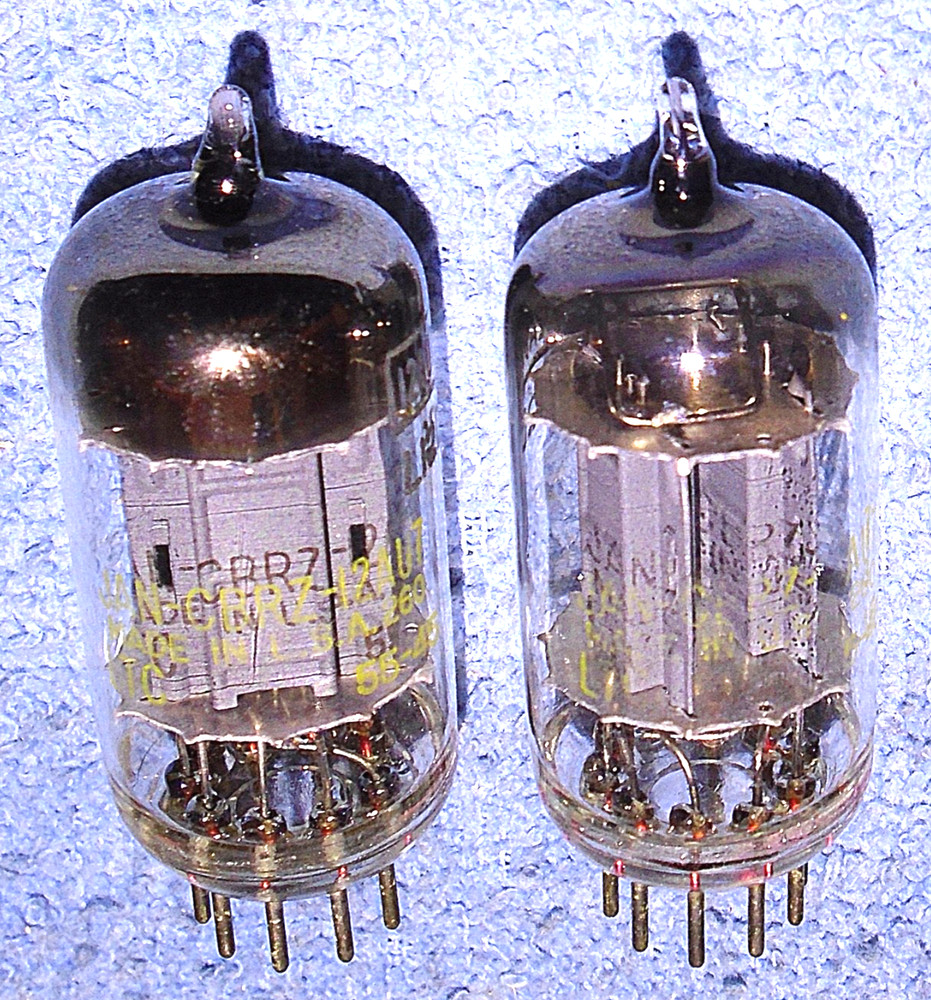 2 NOS Philco JAN 12AU7 Vacuum Tubes – 1955 Vintage Audio Twin Triodes